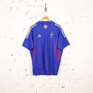 France 2002 Adidas Home Football Shirt - Blue - L