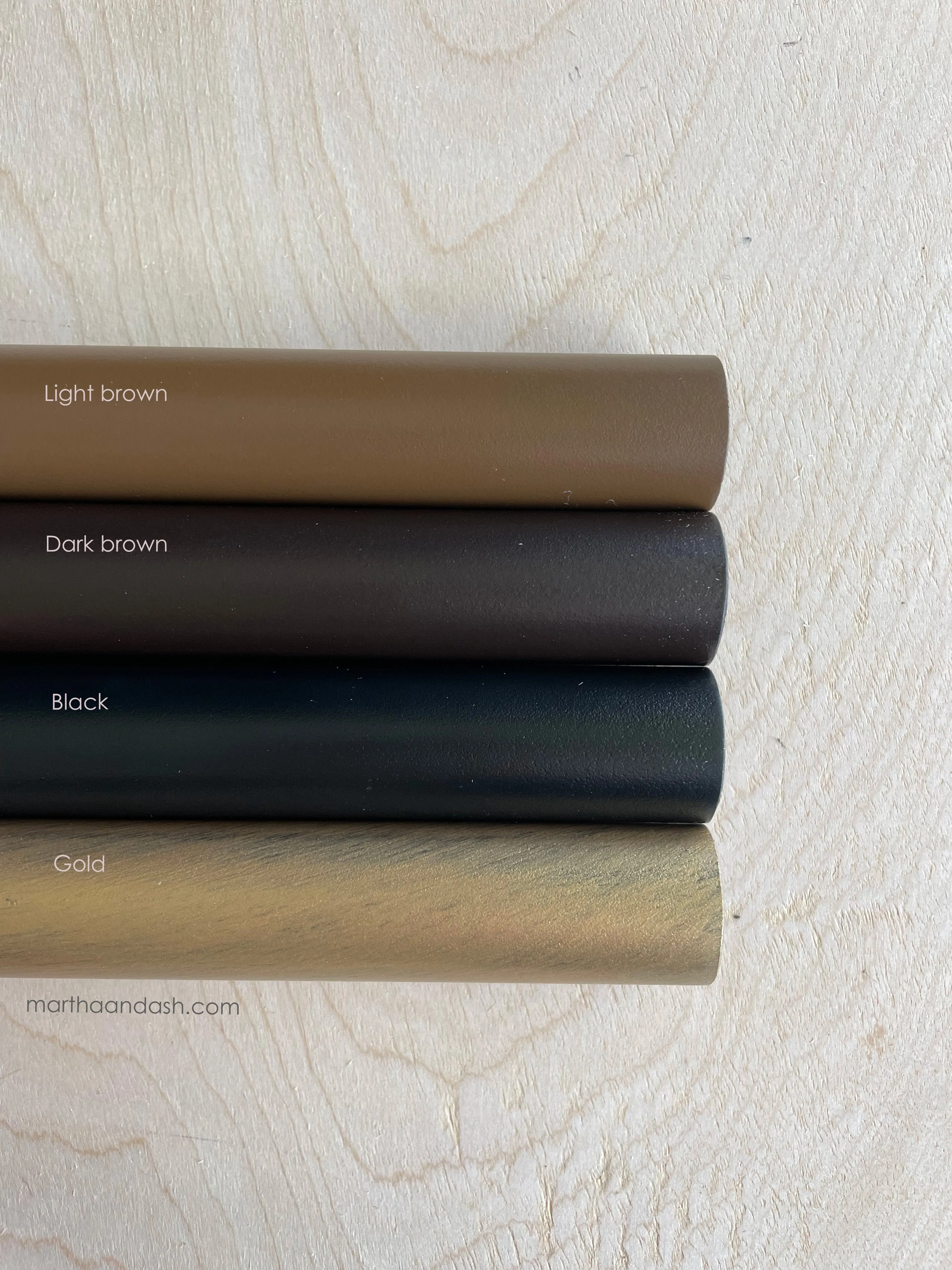 French Curved Iron Rod / Dark Brown (Set)