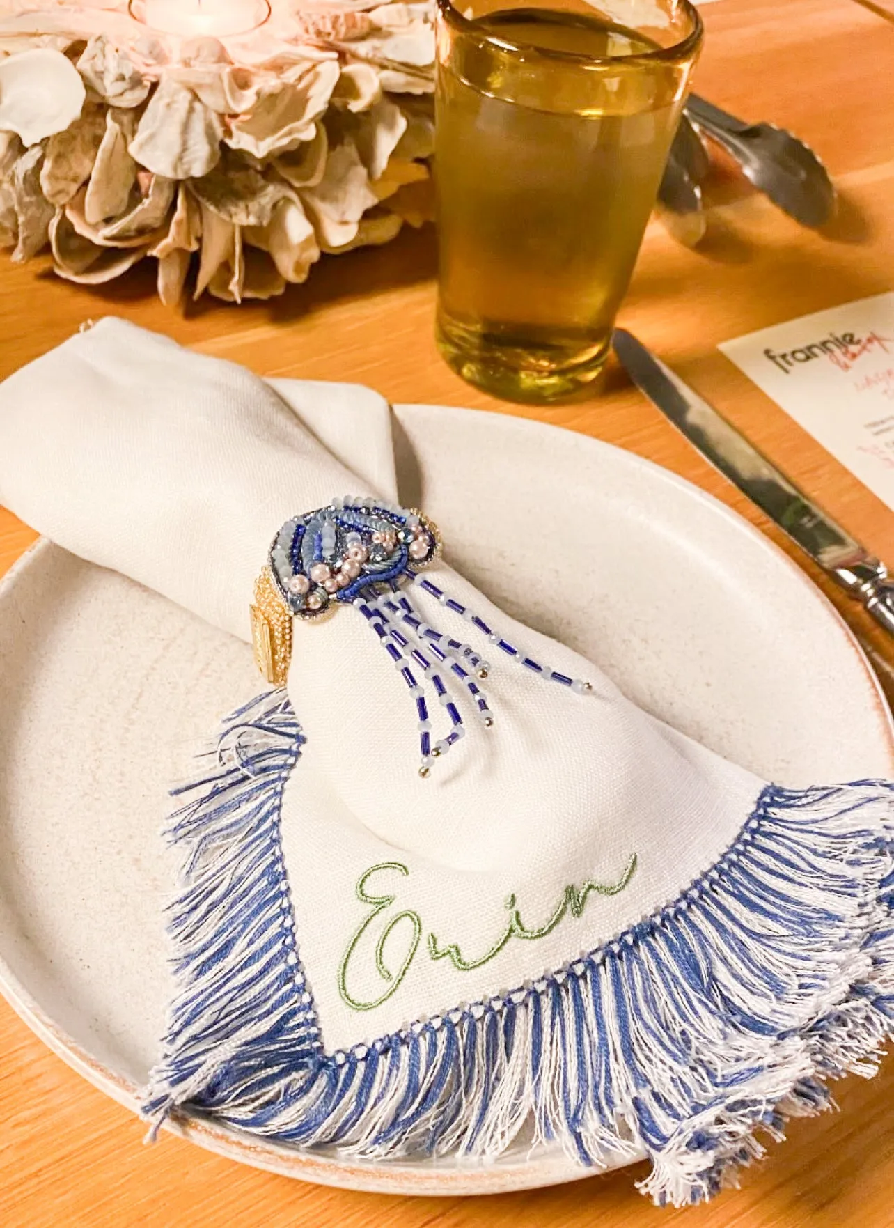 Fringe Linen Dinner Napkin