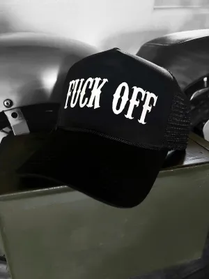 FUCK OFF CURVED BILL BLACK HAT
