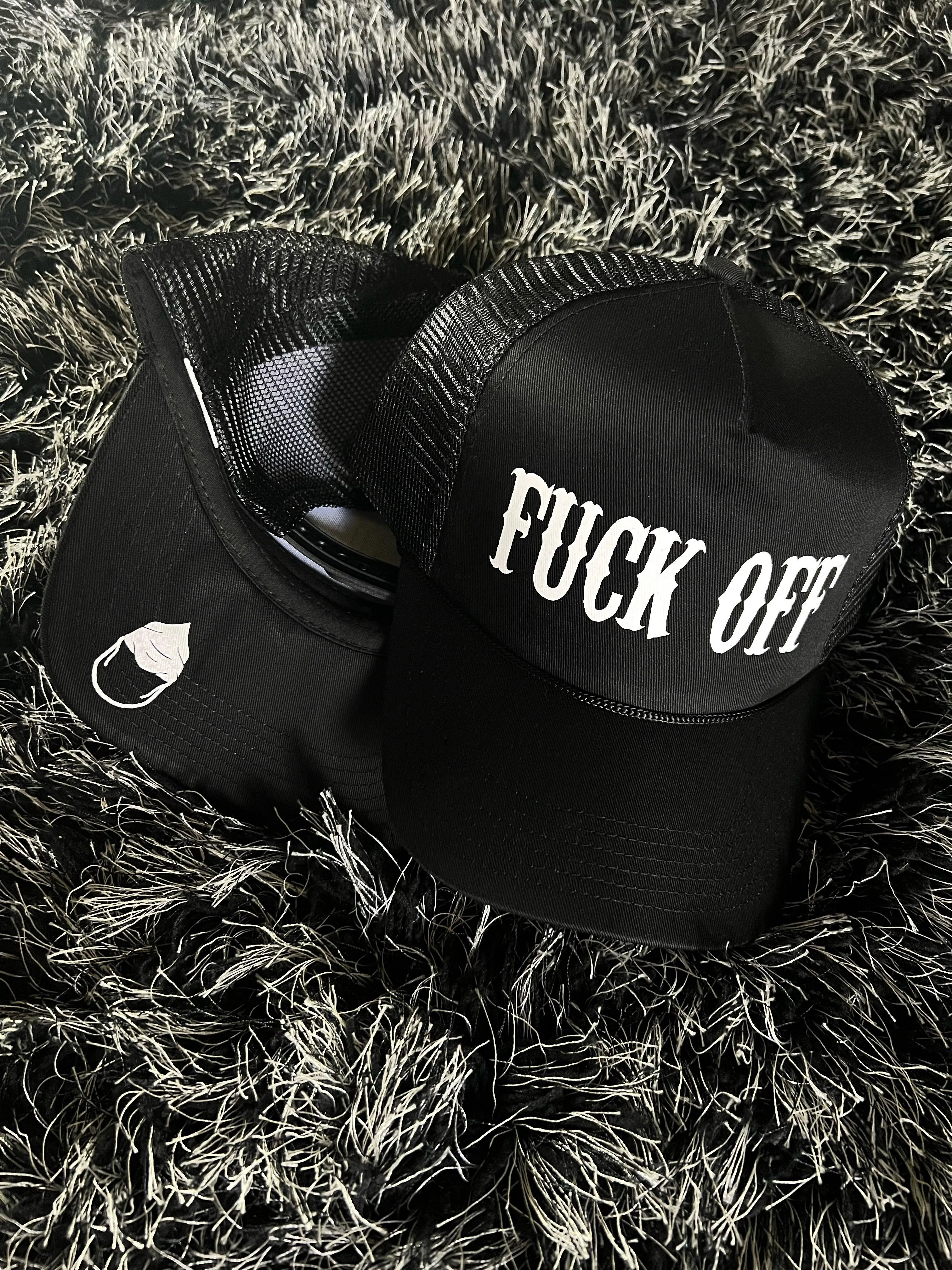 FUCK OFF CURVED BILL BLACK HAT