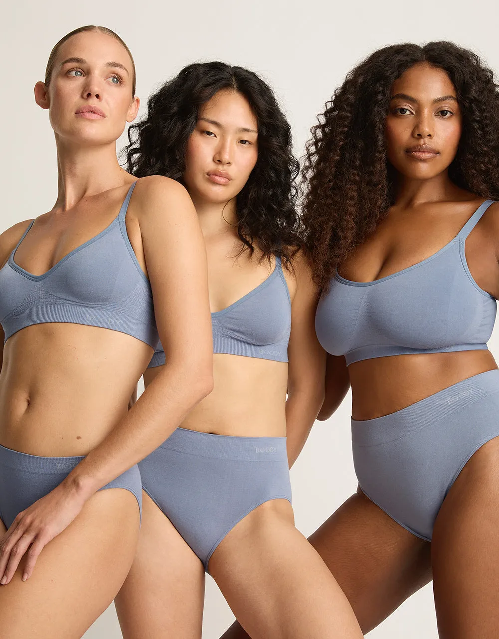 Full Bust Wireless Bra - Dusty Blue