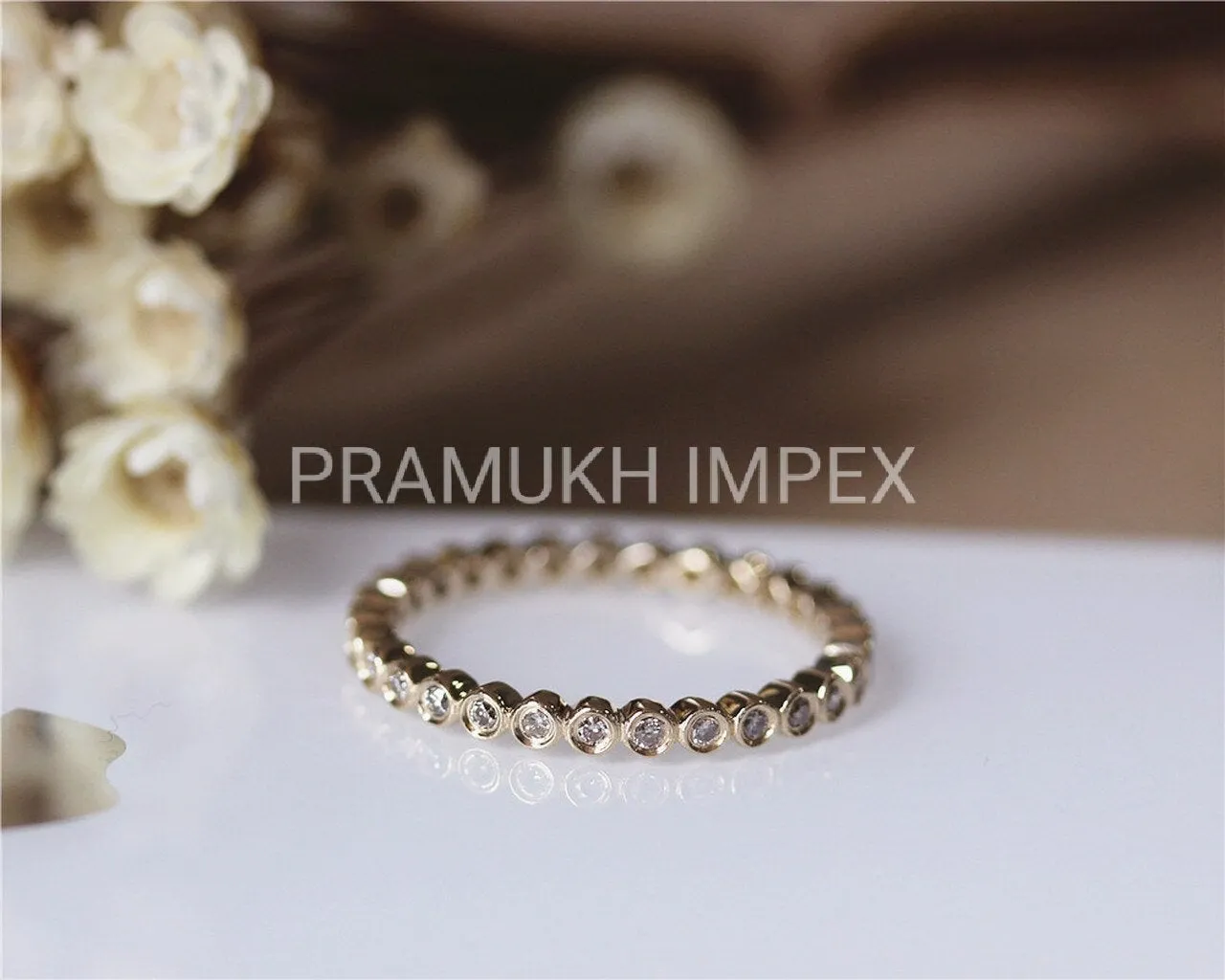 Full Eternity Diamonds Band | 0.25 TCW Round Colorless Moissanite Band | Wedding Band | Comfortable Band | Rose Gold Band | Engagement Ring