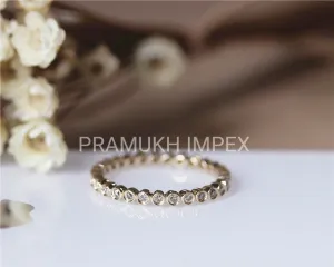 Full Eternity Diamonds Band | 0.25 TCW Round Colorless Moissanite Band | Wedding Band | Comfortable Band | Rose Gold Band | Engagement Ring