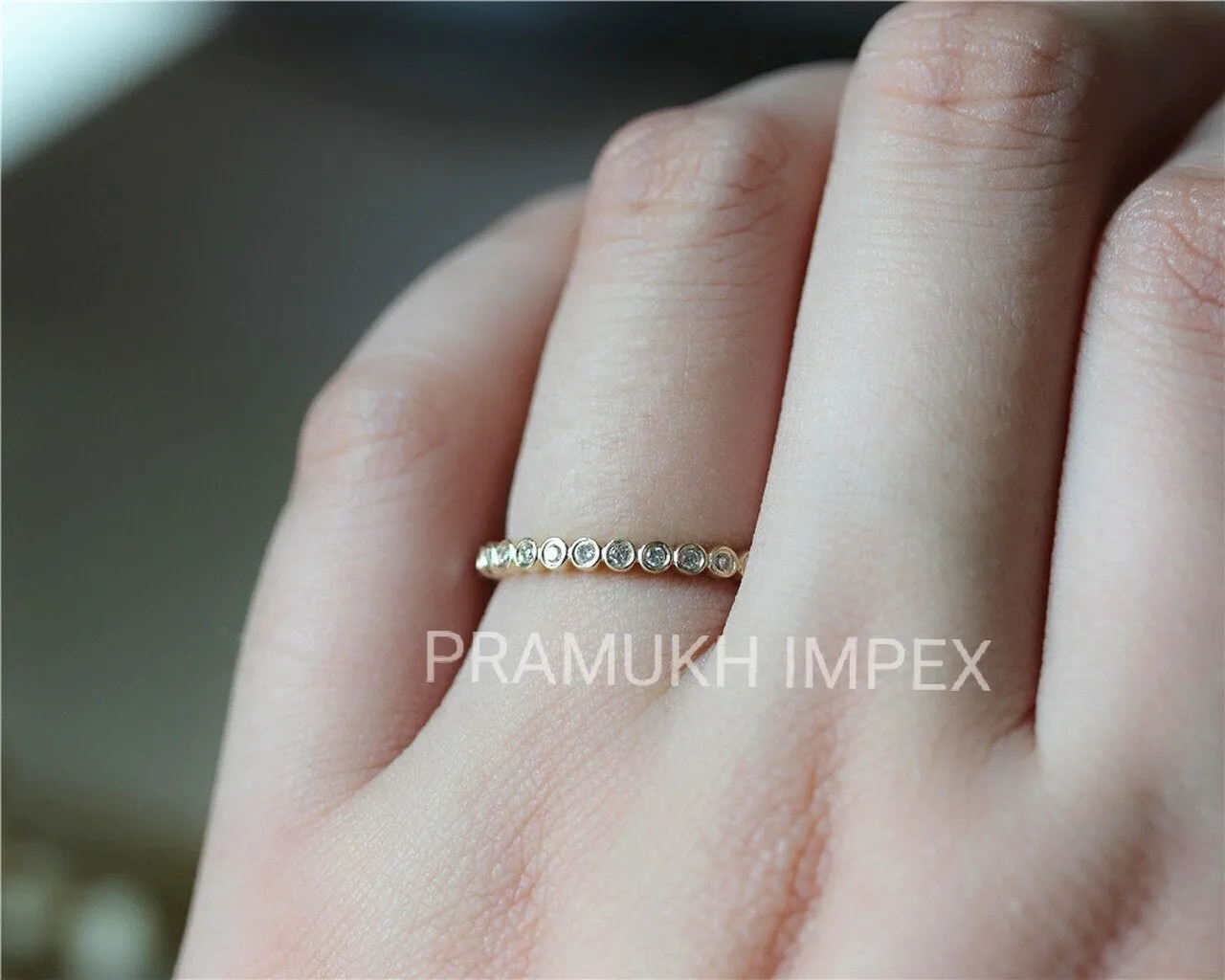 Full Eternity Diamonds Band | 0.25 TCW Round Colorless Moissanite Band | Wedding Band | Comfortable Band | Rose Gold Band | Engagement Ring