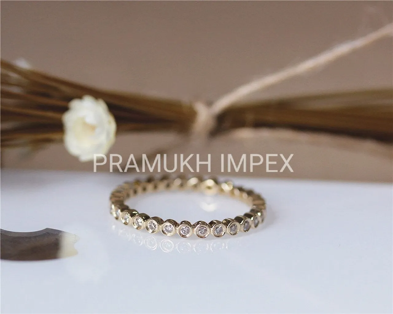 Full Eternity Diamonds Band | 0.25 TCW Round Colorless Moissanite Band | Wedding Band | Comfortable Band | Rose Gold Band | Engagement Ring