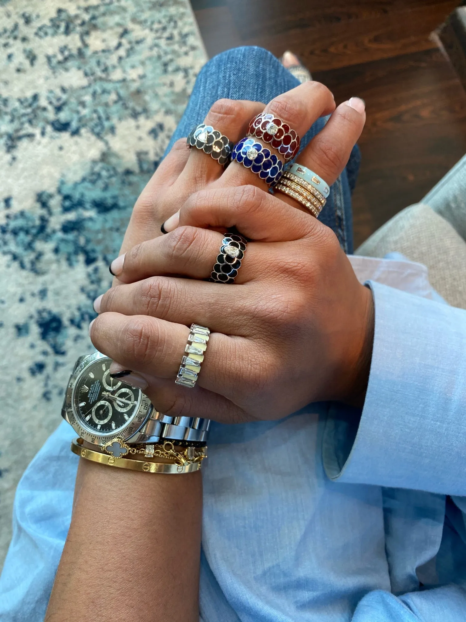 Full Eternity Round Diamond Yellow Gold Ring