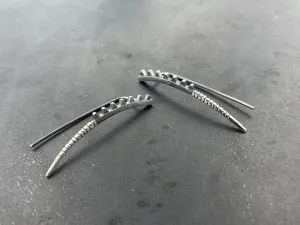 Fusion Earrings Spikes Down sideview with stripes