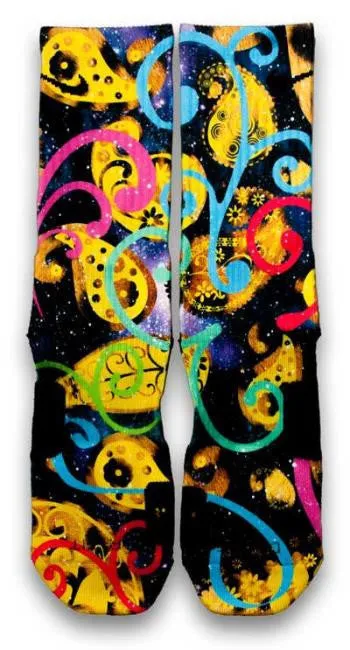 Galaxy Paisley Custom Elite Socks