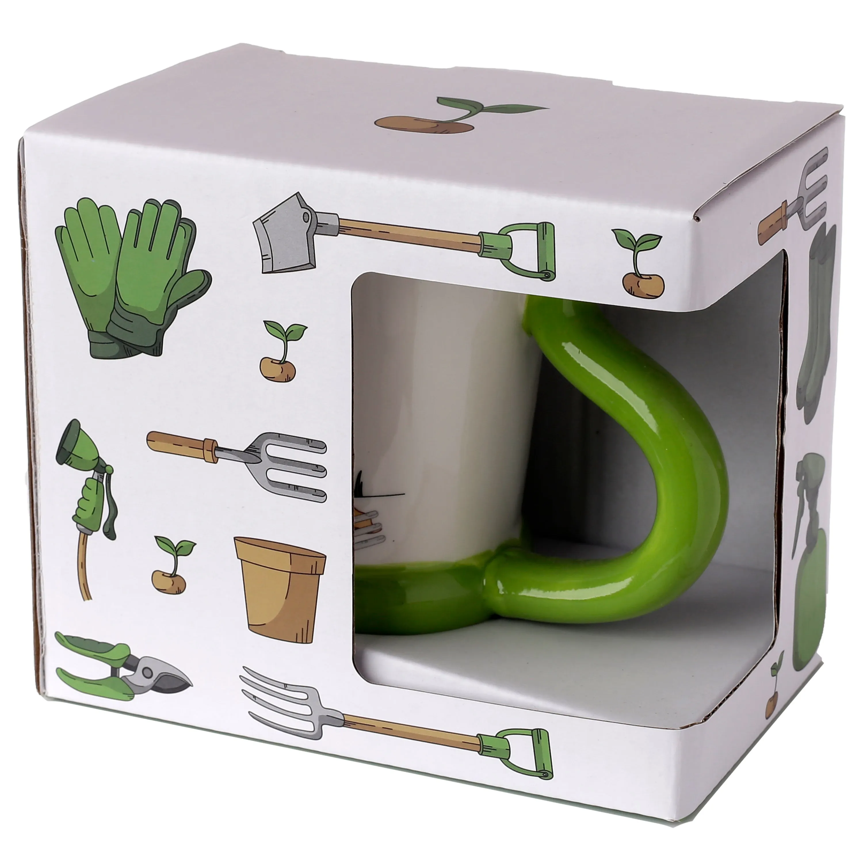 Garden Hose Ceramic Shaped Handle Mug