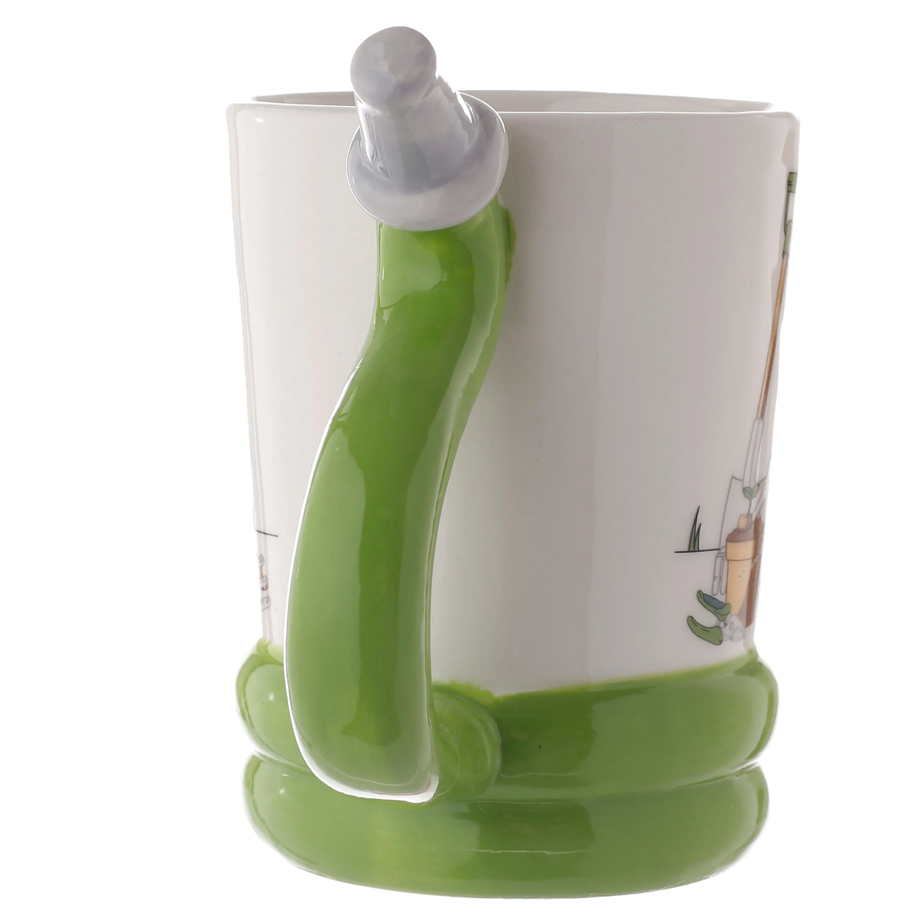 Garden Hose Ceramic Shaped Handle Mug