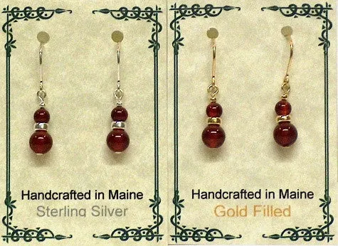 Gemstone Drop Earrings