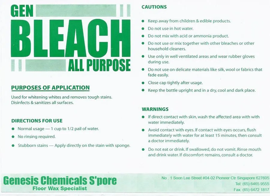 GEN BLEACH ALL PURPOSE -5L