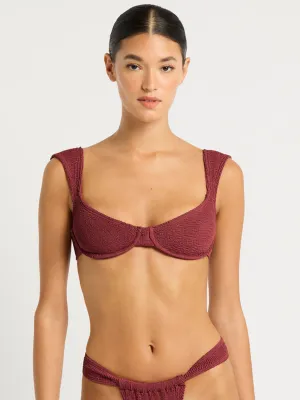 Georgia Balconette in Carmine Recycled