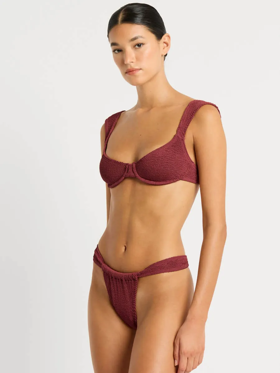Georgia Balconette in Carmine Recycled