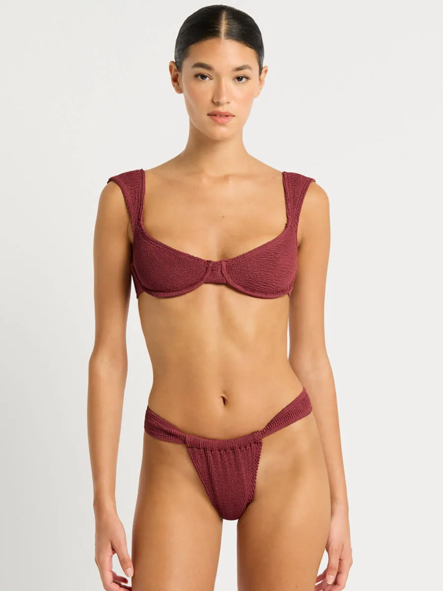 Georgia Balconette in Carmine Recycled