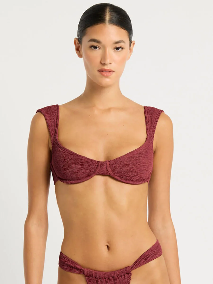 Georgia Balconette in Carmine Recycled
