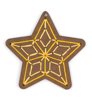 Gingerbread Star - DIY Stitched Ornament Kit