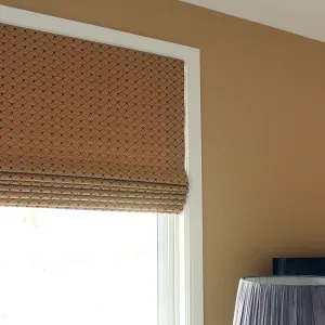 Gold Diamond Dot Flat Roman Shade