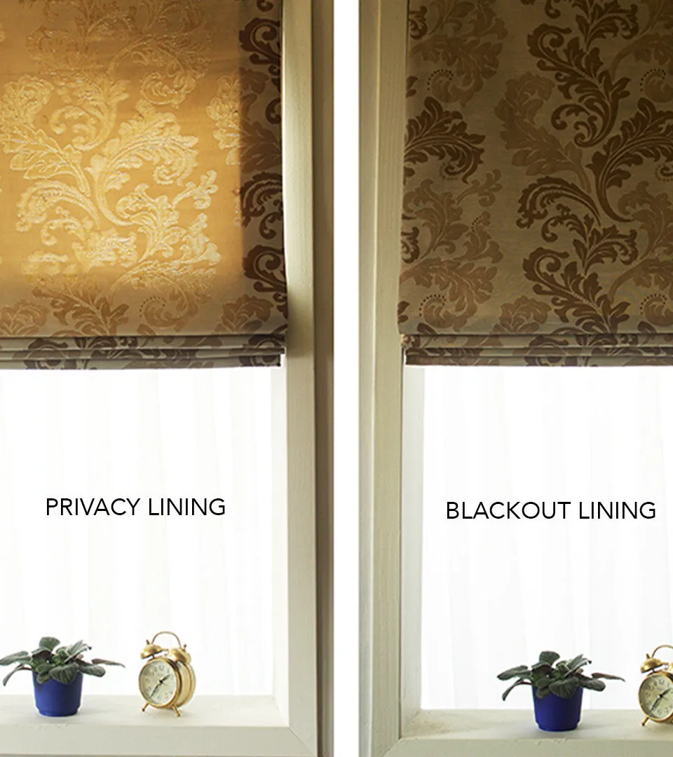 Gold Diamond Dot Flat Roman Shade