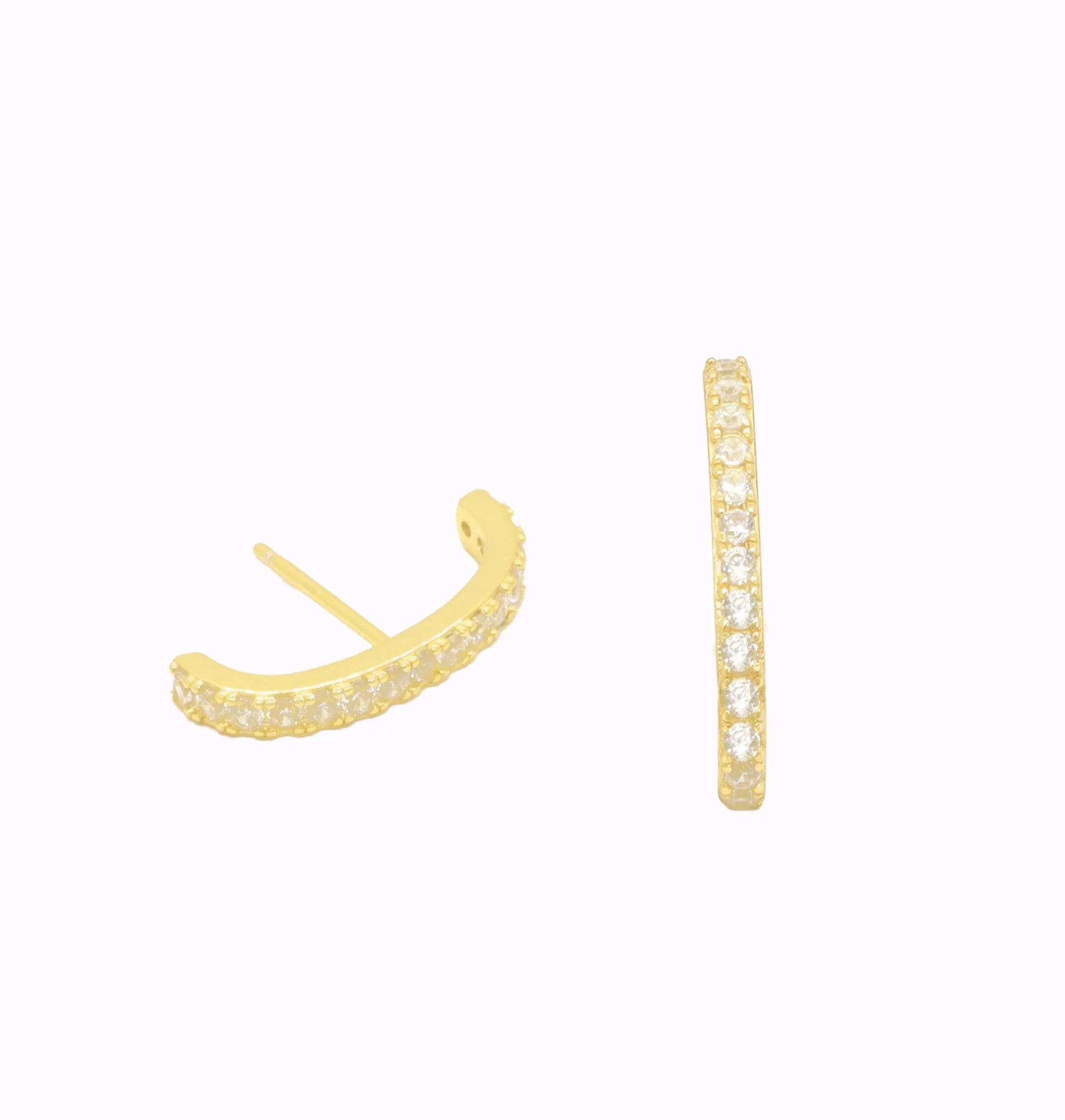 Gold Pave Earrings