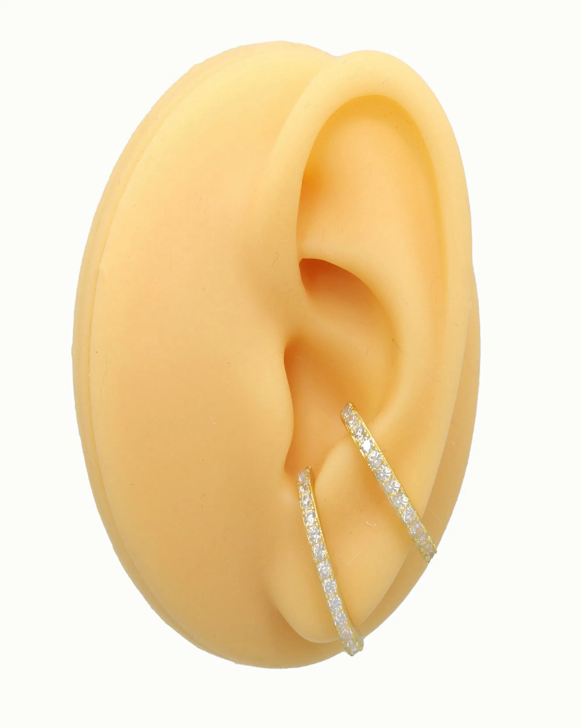 Gold Pave Earrings