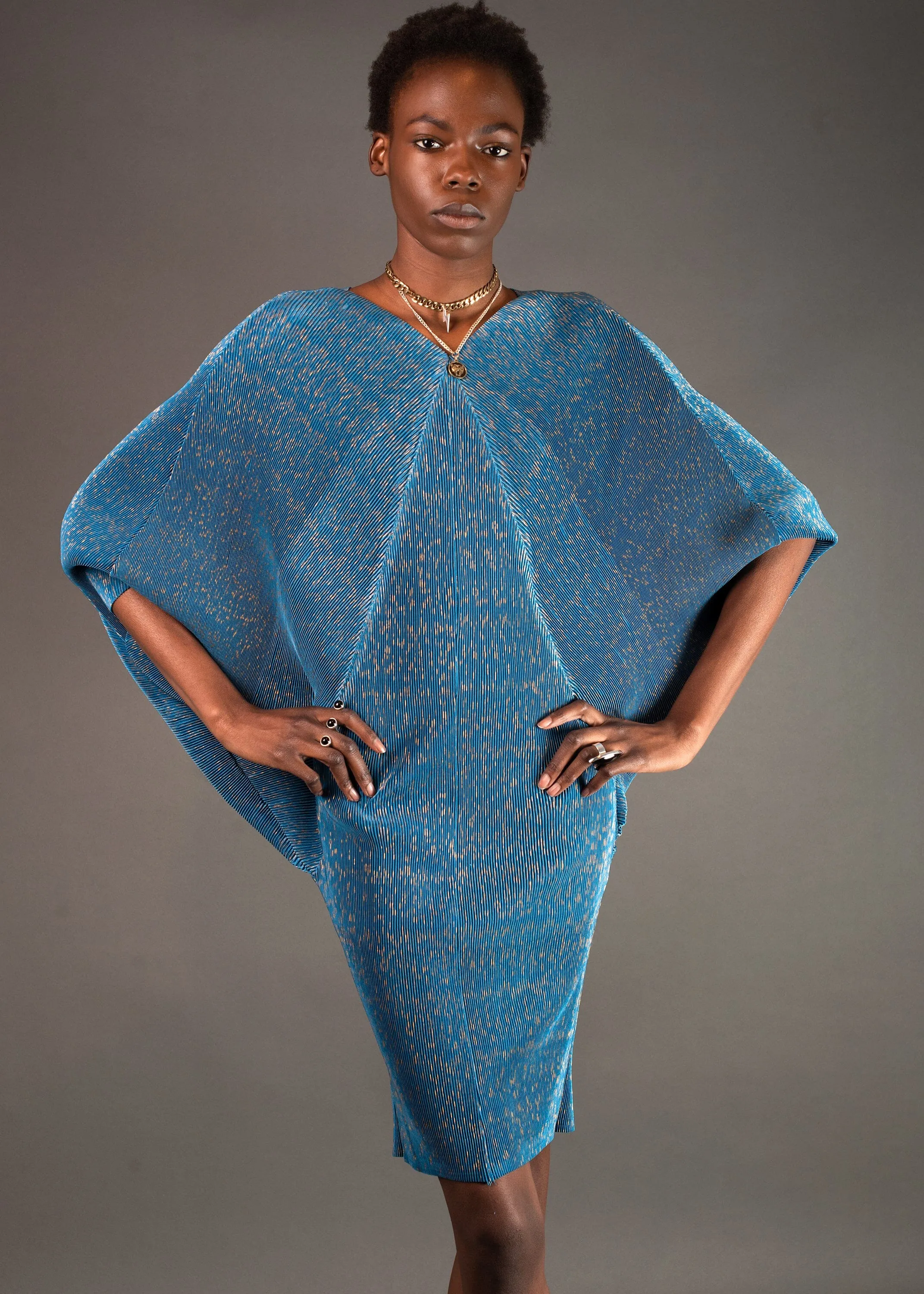 Gold Threaded Glam Dress