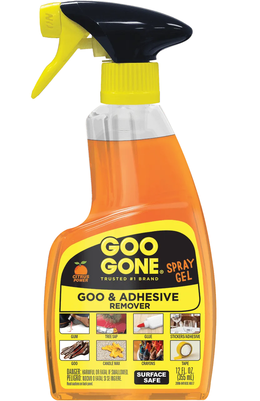 GOO GONE Original ADHESIVE Glue Gum Remover ~ Fresh Citrus & Surface Safe 12Oz