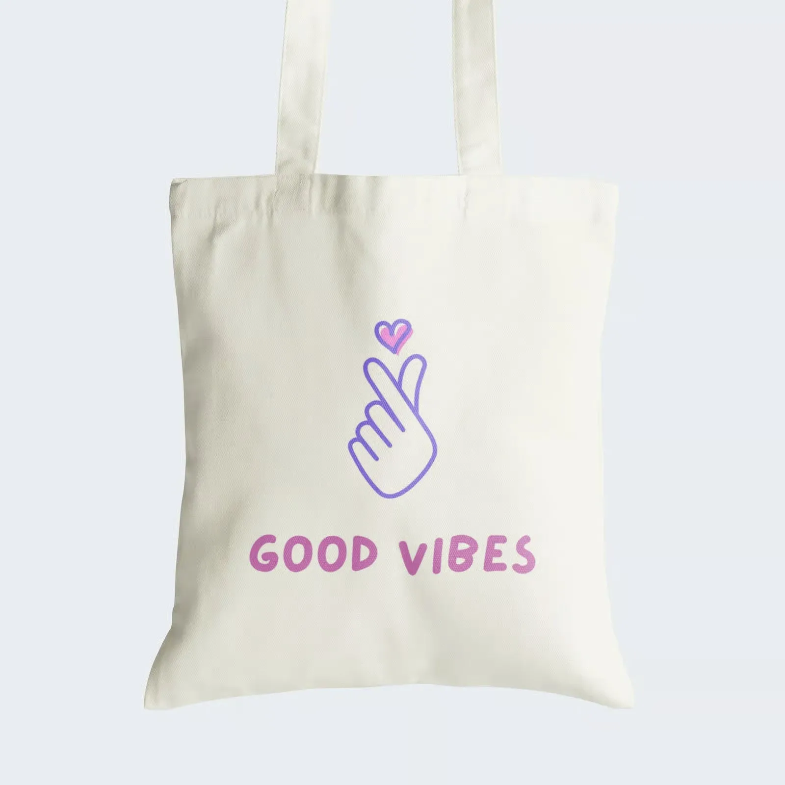 Good Vibes Tote Bag With Zipper