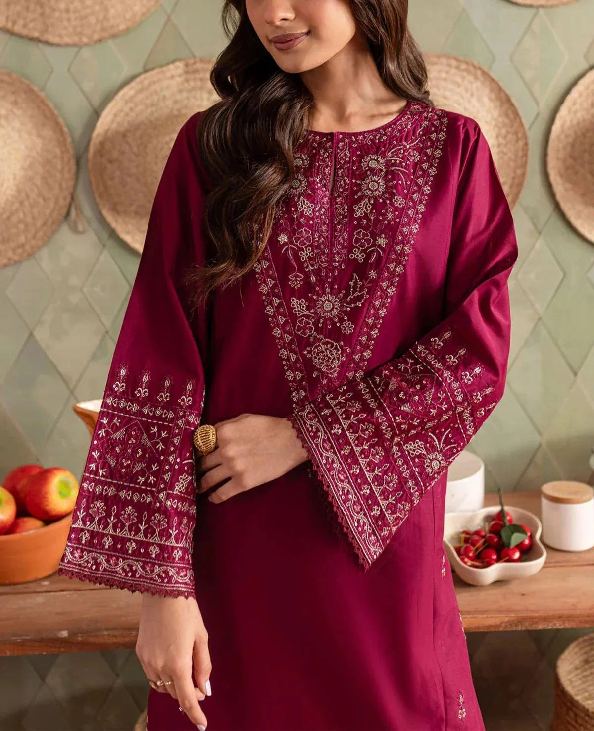 Grace Z21- Stitched Embroidered 2Pc Marina Dress.