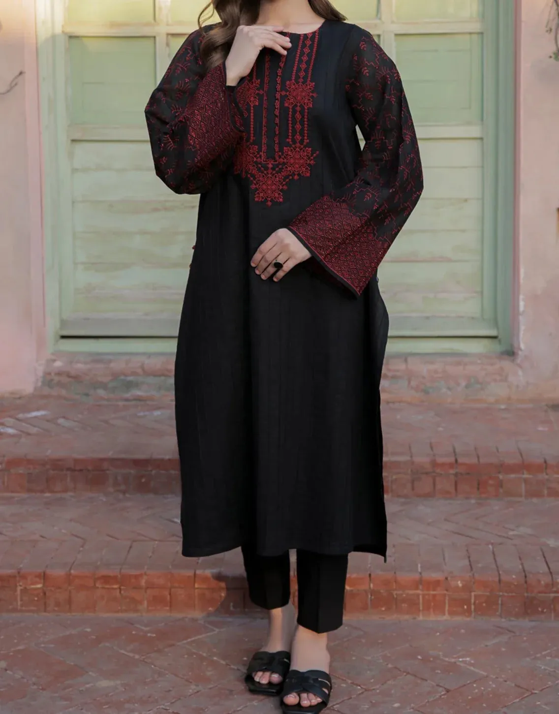 Grace Z45- Stitched Embroidered 2PC Lawn Dress.