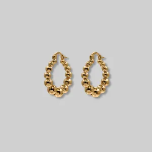 Graduated Ball Hoop Earrings