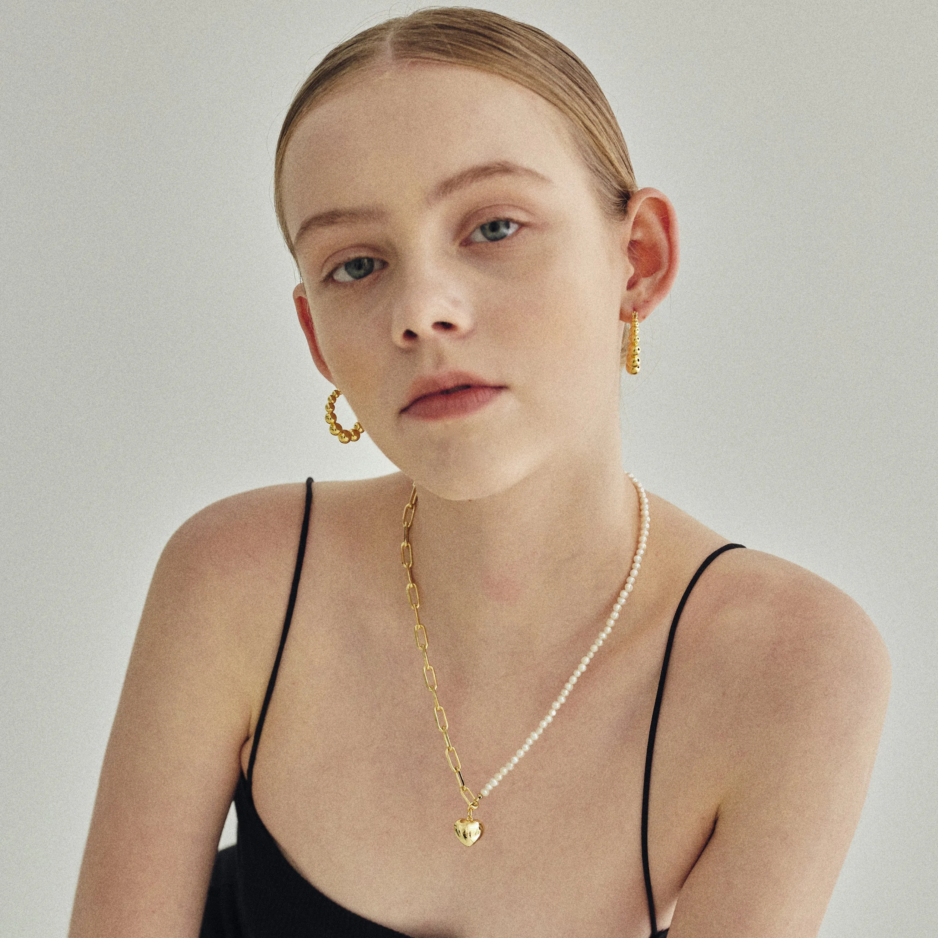 Graduated Ball Hoop Earrings