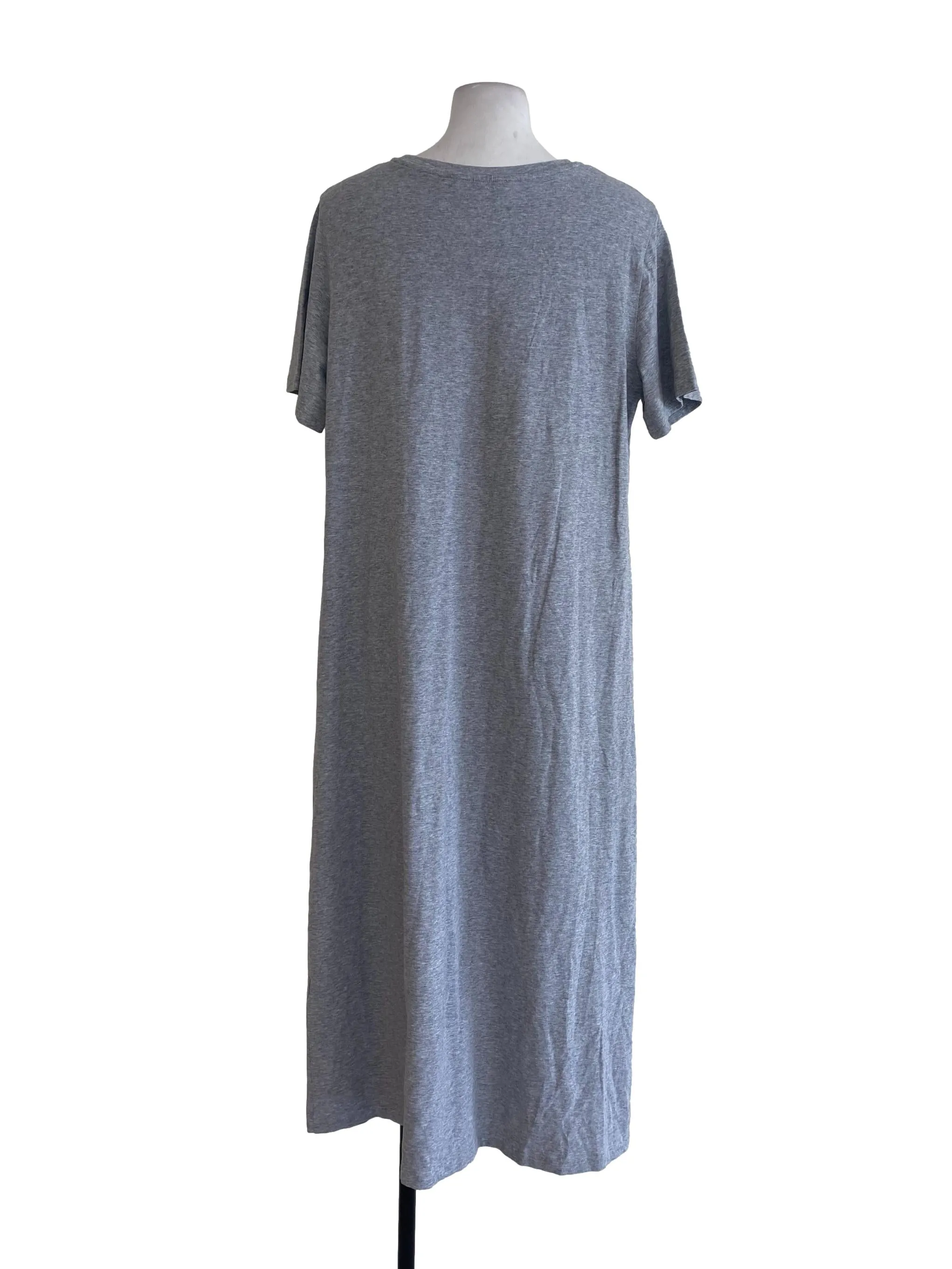 Grey Textured Tee Dress