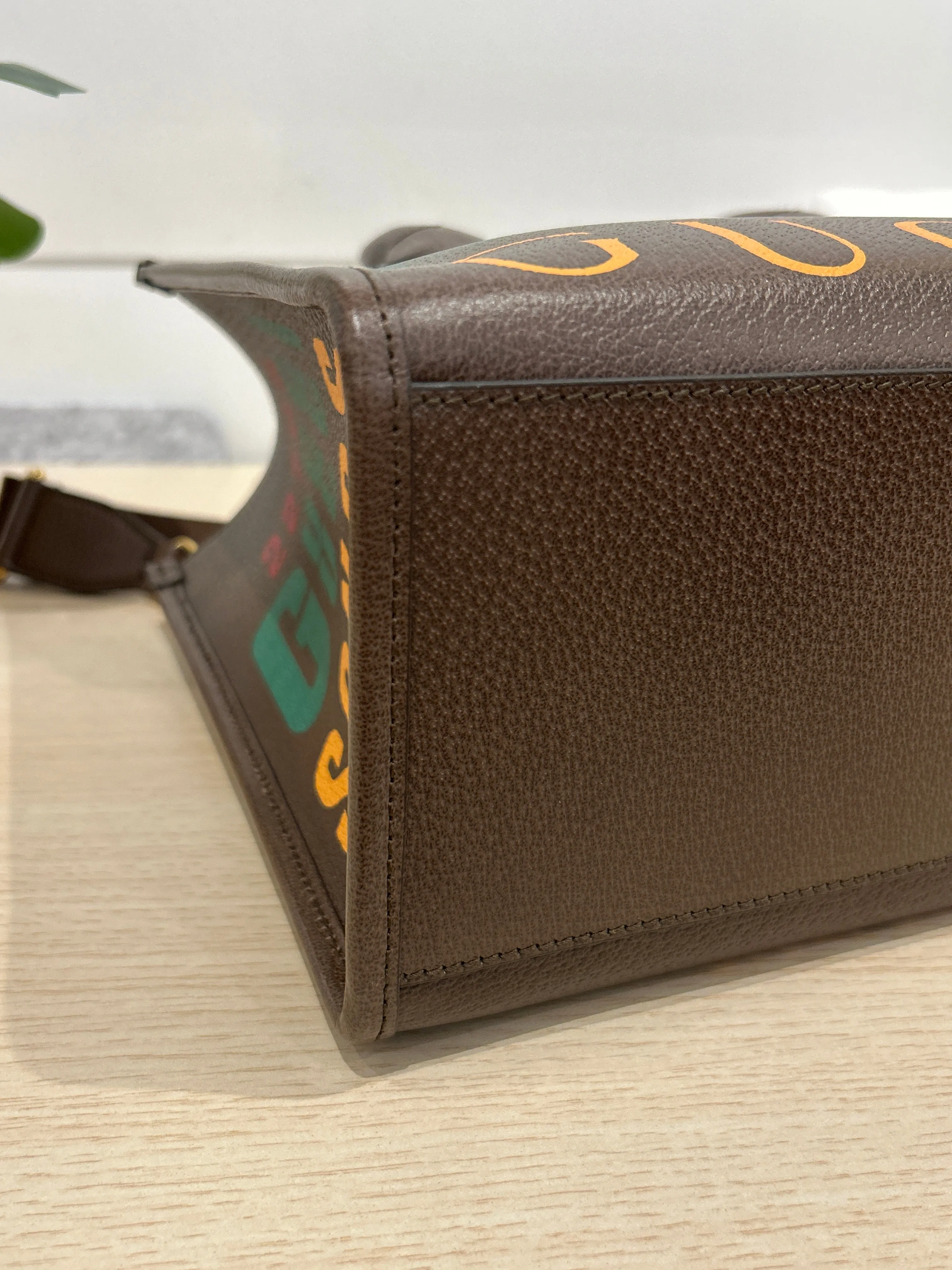 Gucci Bag, Brown Textured Dollar Calfskin ‘100th Anniversary’ Small Tote Bag