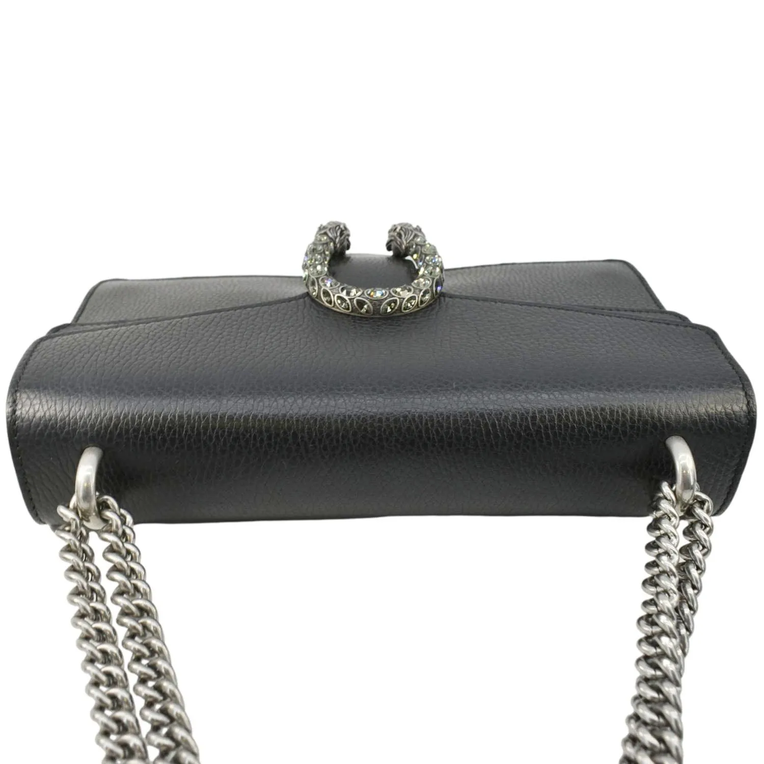 GUCCI Dionysus Small Leather Shoulder Bag Black 400249