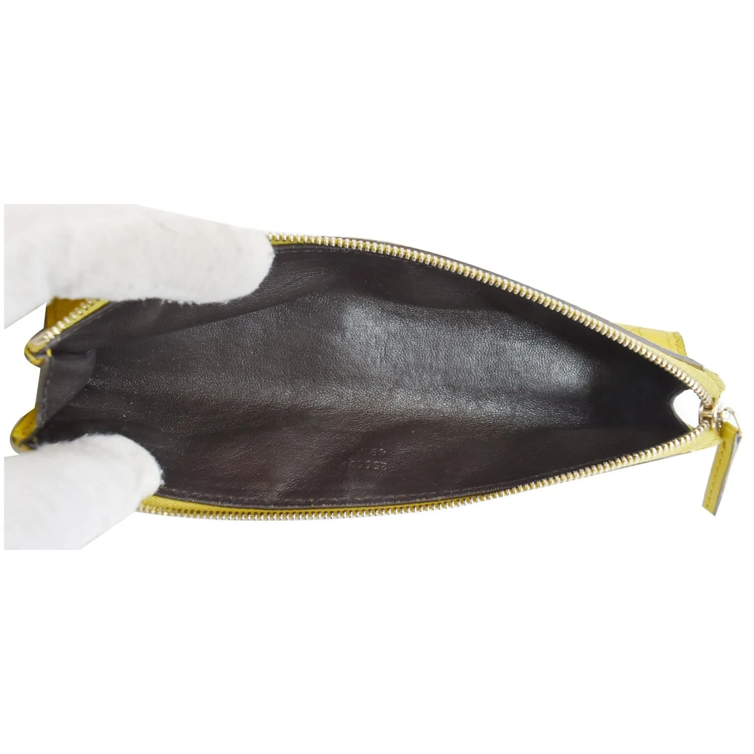 GUCCI Microguccissima Pencil Pouch Yellow 256579