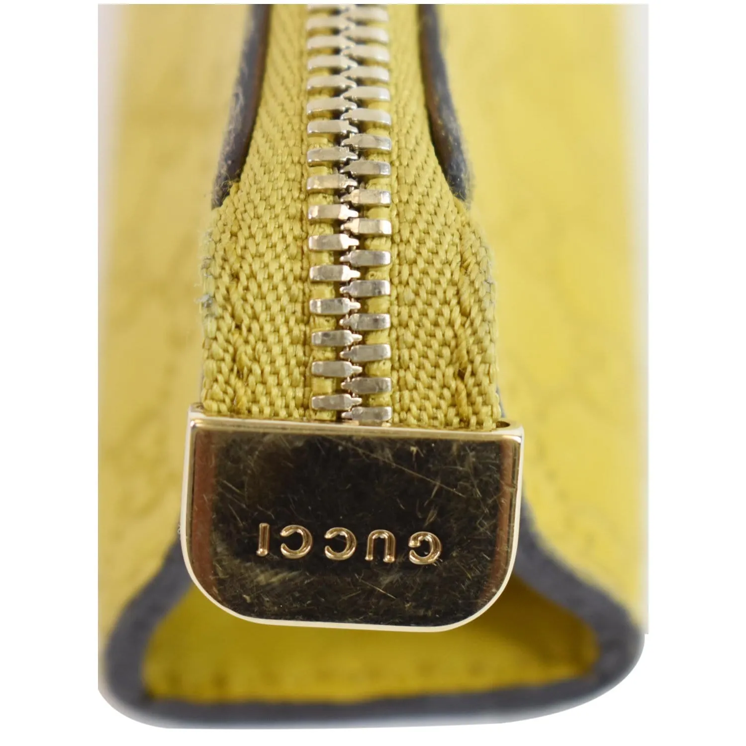 GUCCI Microguccissima Pencil Pouch Yellow 256579