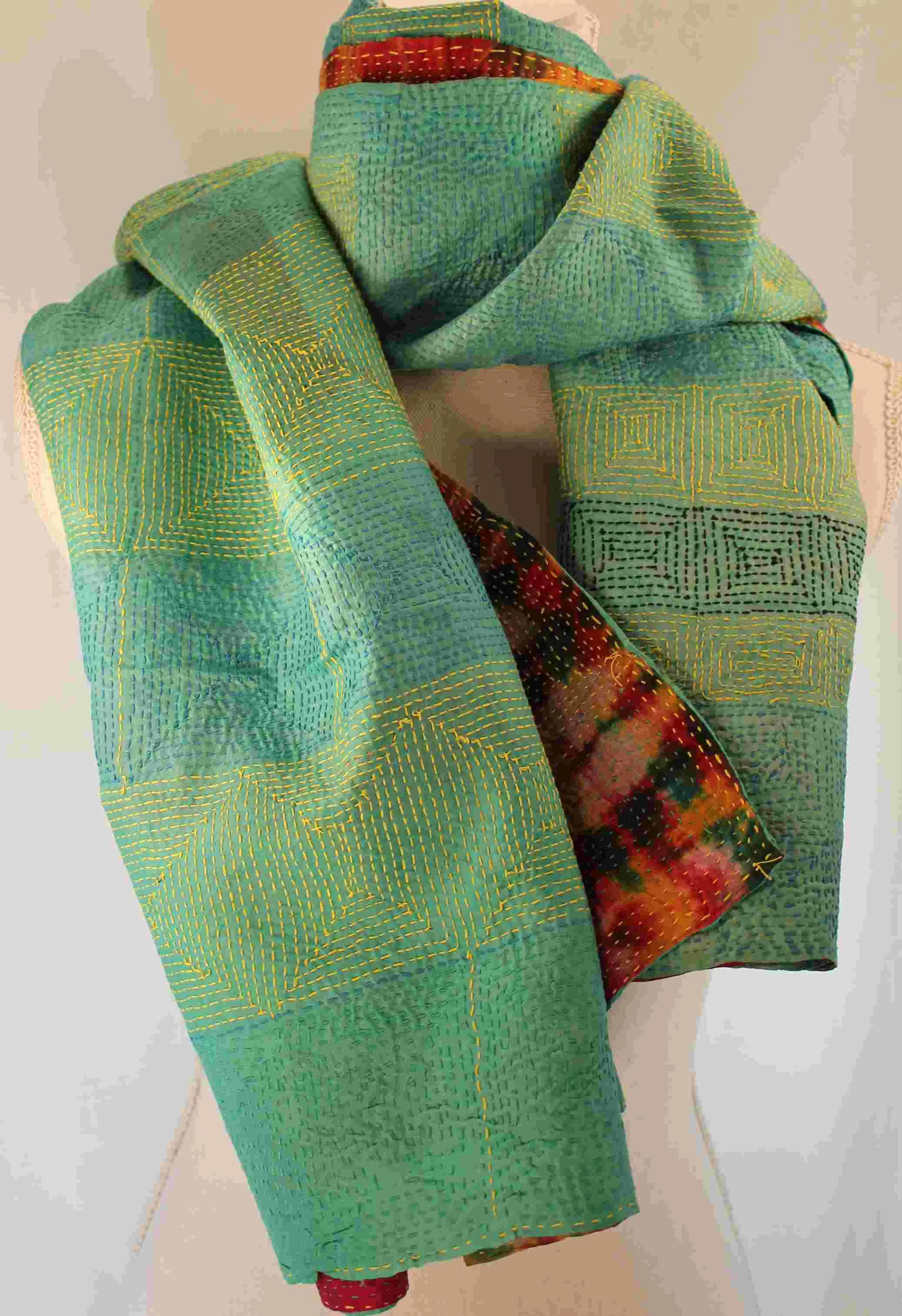 Hand-stitched Silk Scarf