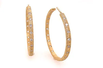 Handmade Textured Hoops