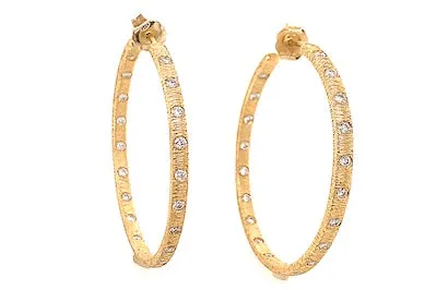 Handmade Textured Hoops