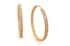 Handmade Textured Hoops