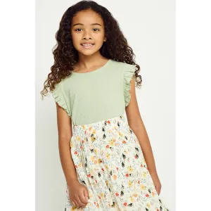 Hayden Girls Textured Knit Tank Top - Sage
