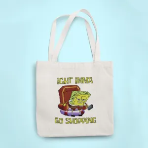 Head Out Shopping with Spongebob Tote Bag with Zipper