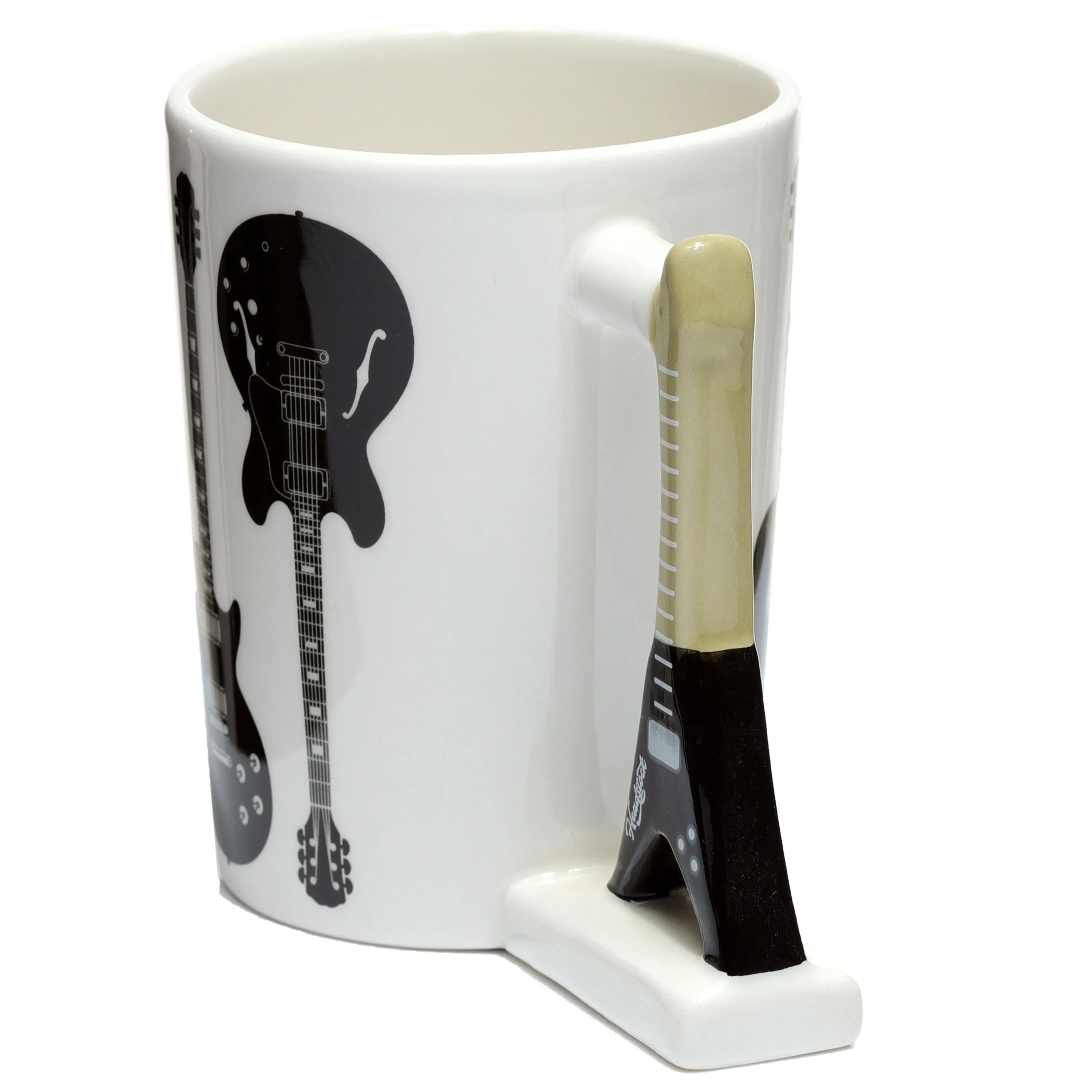 Headstock Guitar Rock Guitar Ceramic Shaped Handle Mug