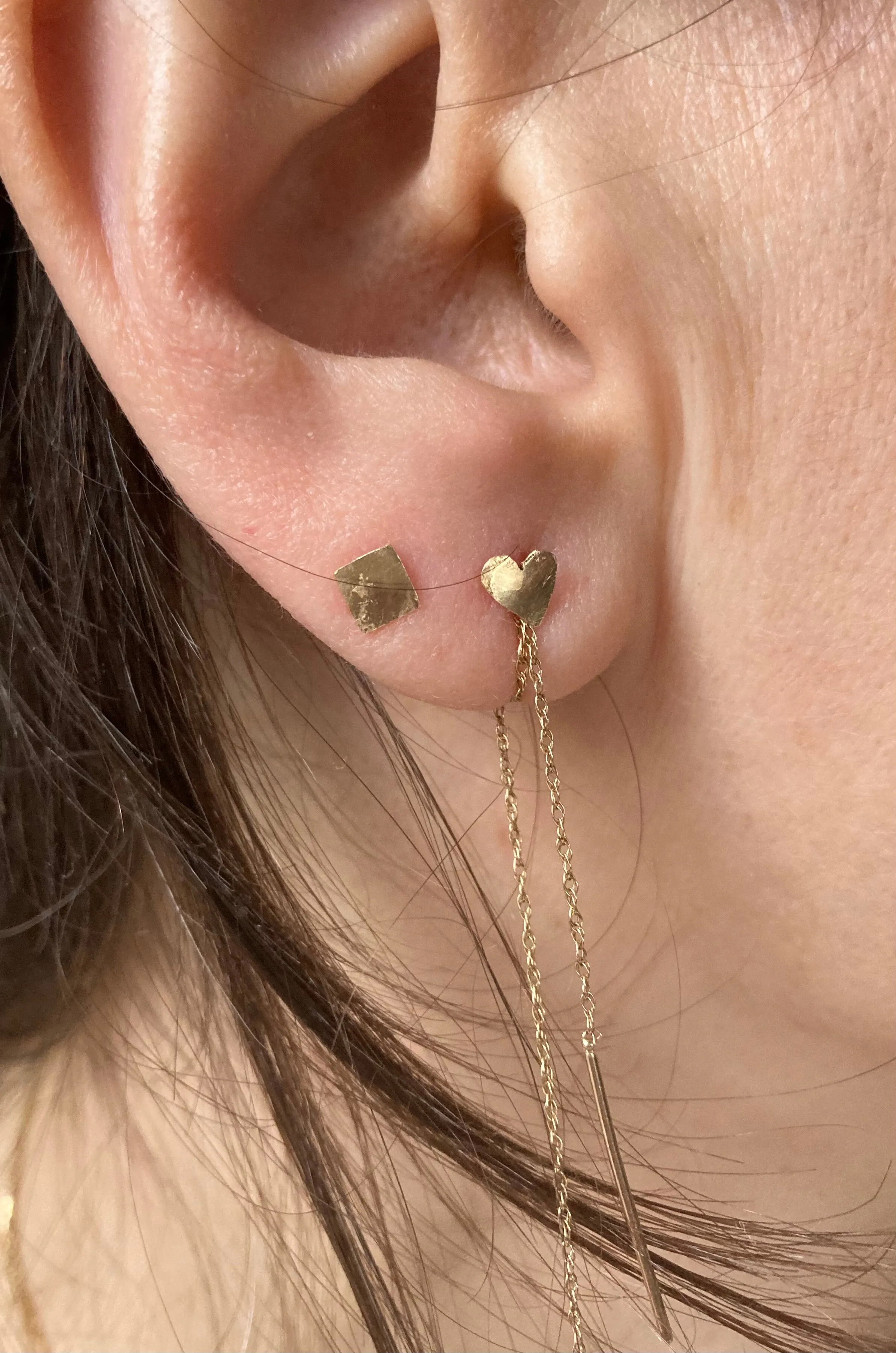 heart paper  stud