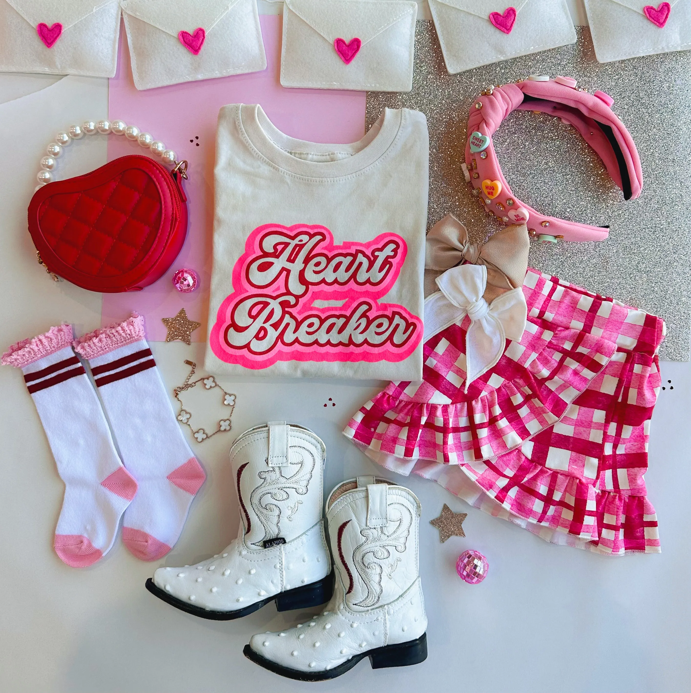 heart shaped purse - red
