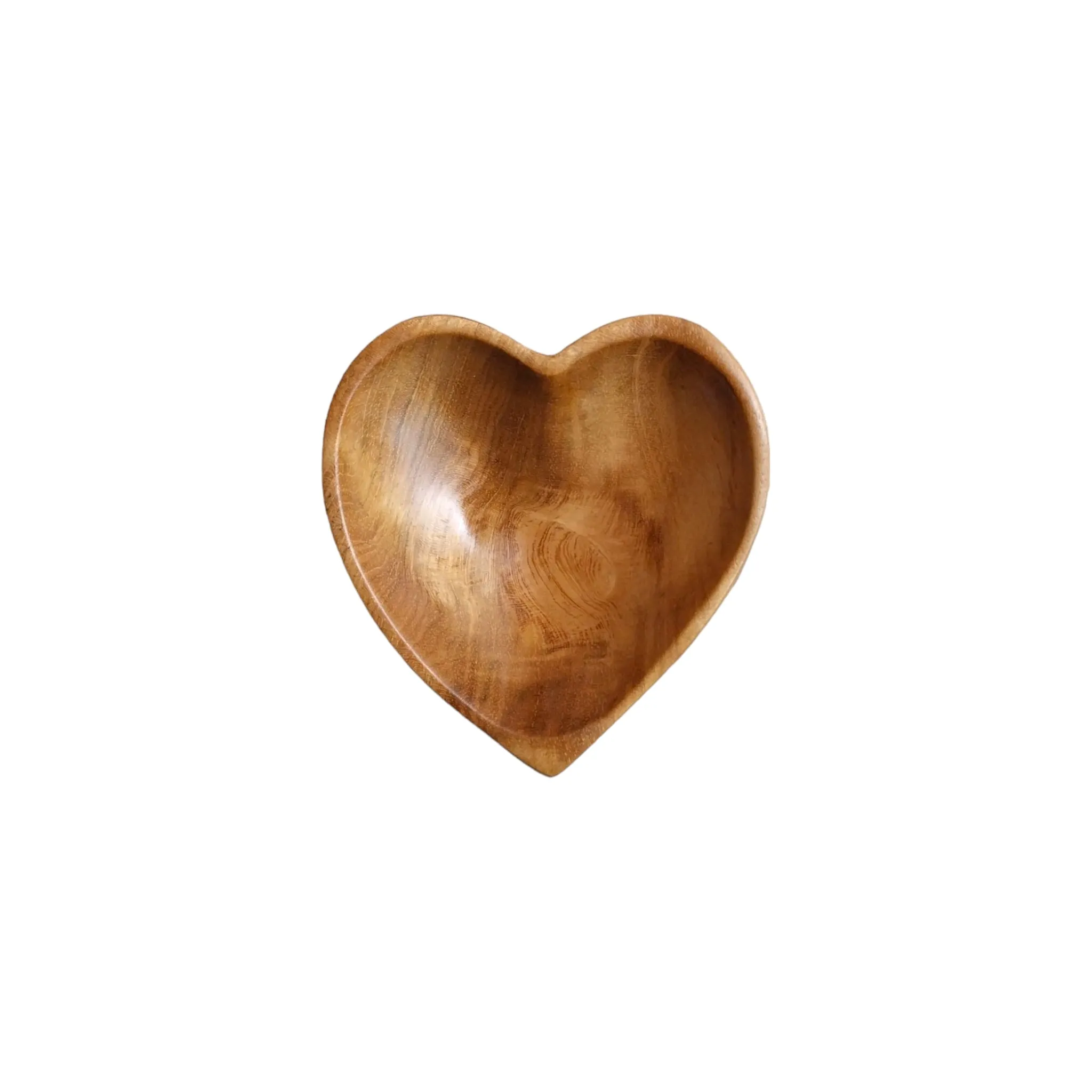 Heart Shaped Wood Dish