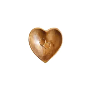 Heart Shaped Wood Dish