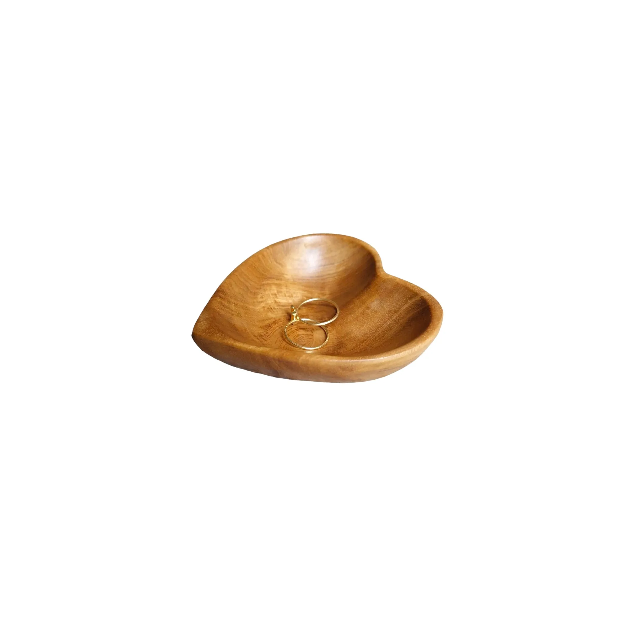 Heart Shaped Wood Dish